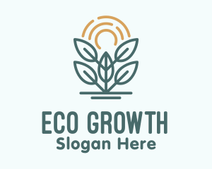 Plant Sun Eco Solar logo design