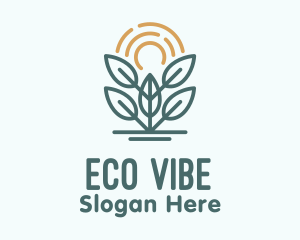 Plant Sun Eco Solar logo design