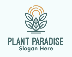 Plant Sun Eco Solar logo design