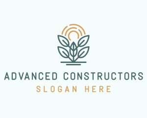 Plant Sun Eco Solar logo design