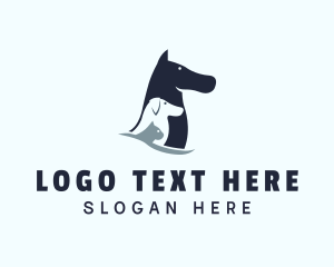Horse Cat Dog Veterinary Logo