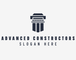 Construction Column Building logo design