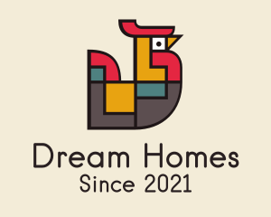 Geometric Colorful Chicken  logo