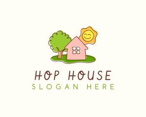 Nursery Kindergarten House logo design