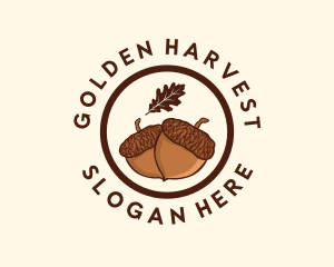 Organic Acorn Nut logo design