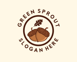 Organic Acorn Nut logo design