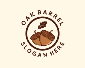 Organic Acorn Nut logo design