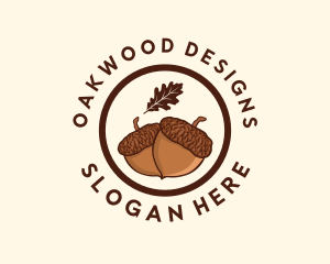 Organic Acorn Nut logo design