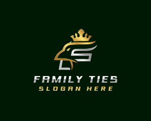 Eagle Crown Letter F logo design