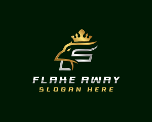 Eagle Crown Letter F logo design