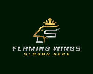 Eagle Crown Letter F logo design