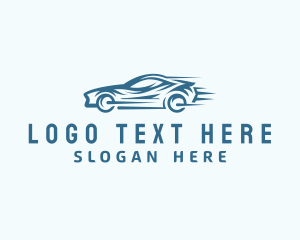 Blue Fast Car logo design