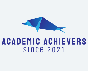 Blue Dolphin Origami  logo