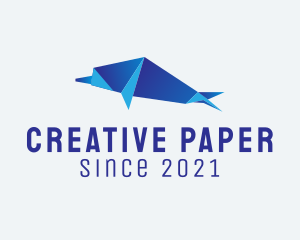 Blue Dolphin Origami  logo