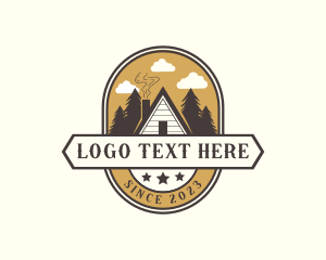 Forest Wood Cabin logo design