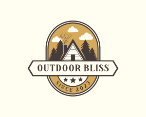 Forest Wood Cabin logo design