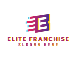 Speedy Motion Letter E logo design