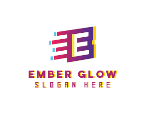 Speedy Motion Letter E logo design