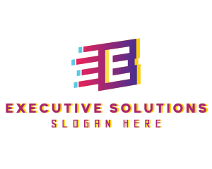 Speedy Motion Letter E logo design