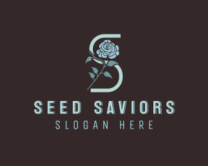 Flower Salon Letter S logo design