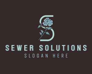 Flower Salon Letter S logo design