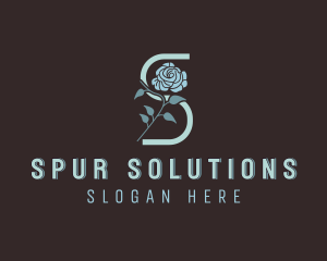 Flower Salon Letter S logo design