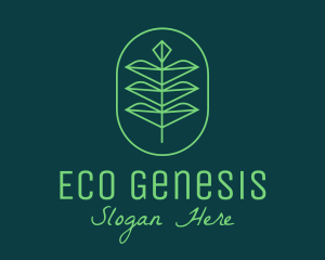 Green Leaf Eco Plant  logo design