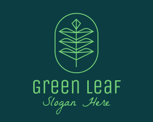 Green Leaf Eco Plant  logo design