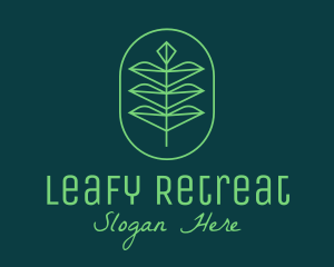 Green Leaf Eco Plant  logo design