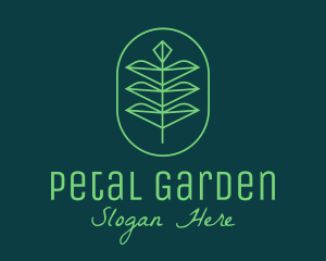 Green Leaf Eco Plant  logo design