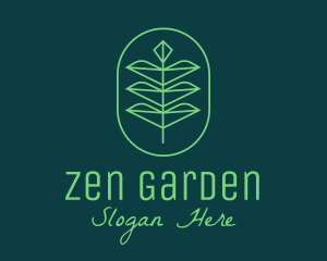 Green Leaf Eco Plant  logo design