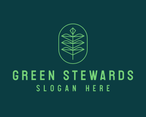 Green Leaf Eco Plant  logo design