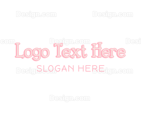 Pastel Pink Wordmark Logo