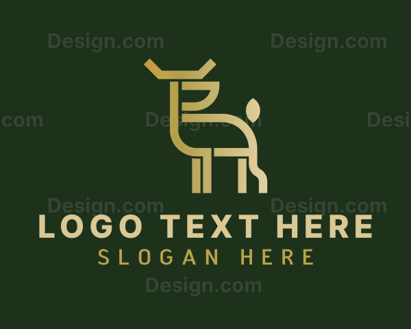 Luxury Deer Outline Logo