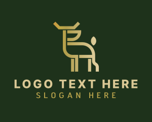 Luxury Deer Outline  logo