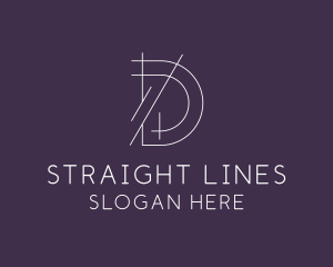 Modern Lines Letter D logo