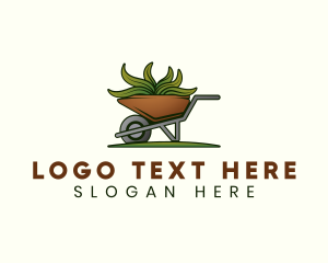 Garden Landscaping Wheelbarrow logo design