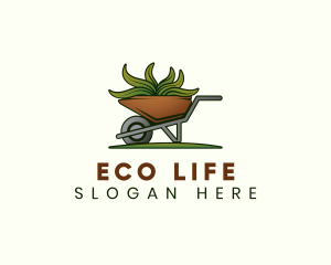 Garden Landscaping Wheelbarrow logo design