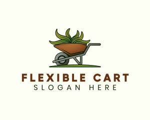 Garden Landscaping Wheelbarrow logo design