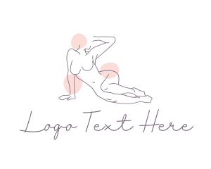 Relaxing Woman Line Art logo