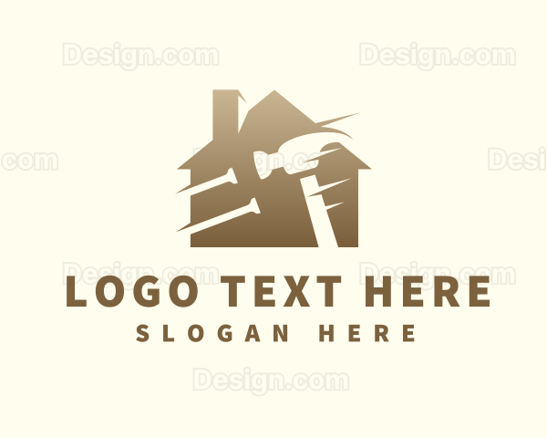 House Hammer Carpentry Tool Logo