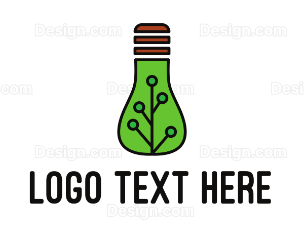 Green Eco Bulb Logo
