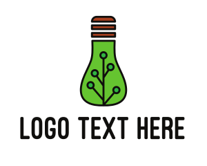 Green - Green Eco Bulb logo design