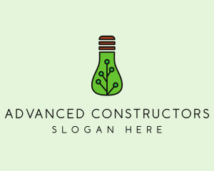 Green Eco Bulb logo design