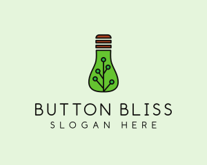 Green Eco Bulb logo design