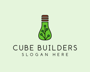 Green Eco Bulb logo design