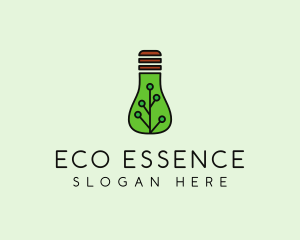 Green Eco Bulb logo design