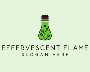 Green Eco Bulb logo design