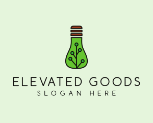 Green Eco Bulb logo design