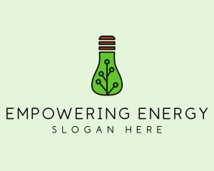 Green Eco Bulb logo design